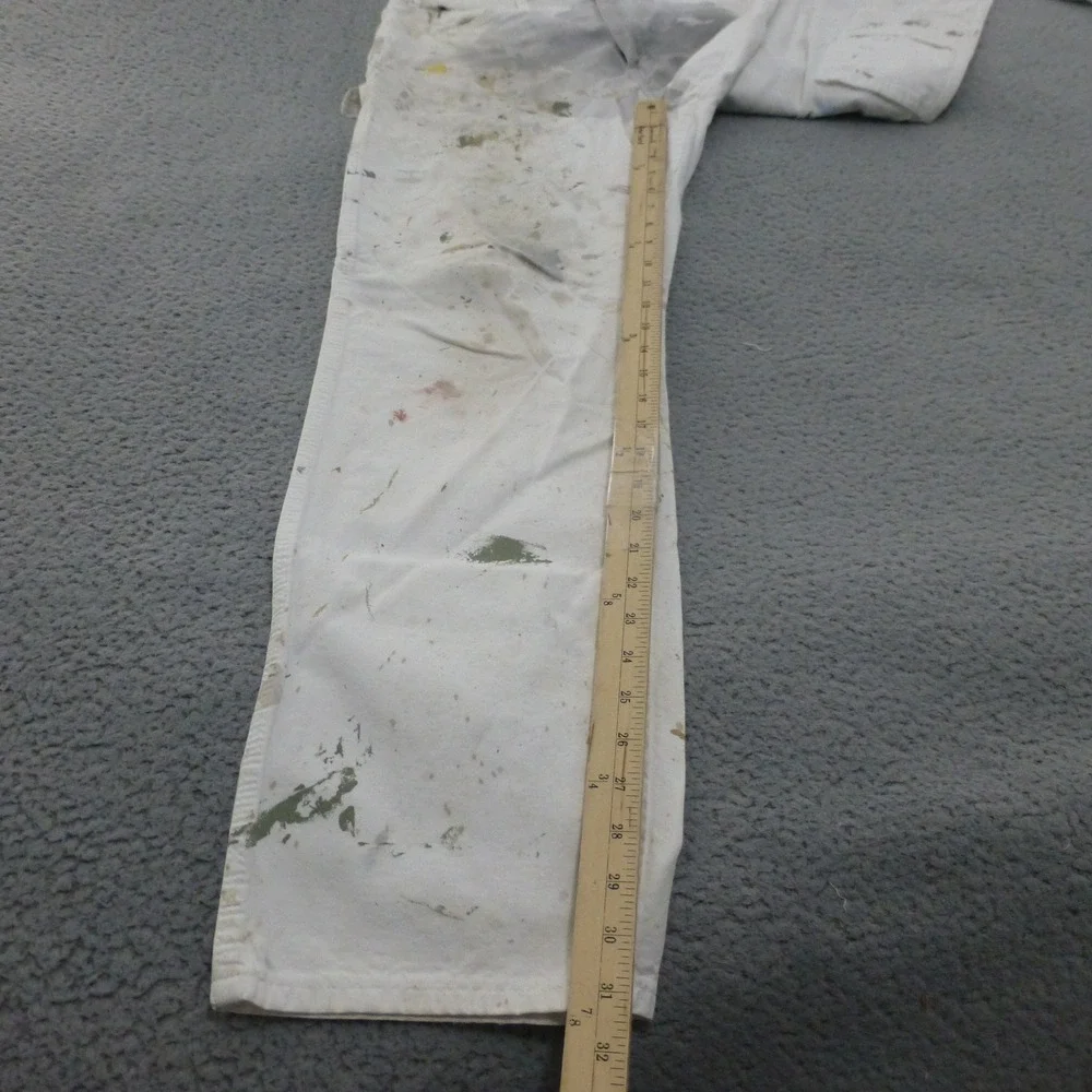 Dickies Painter Pants Mens 34x34 White Distressed Sherwin Williams Splatter